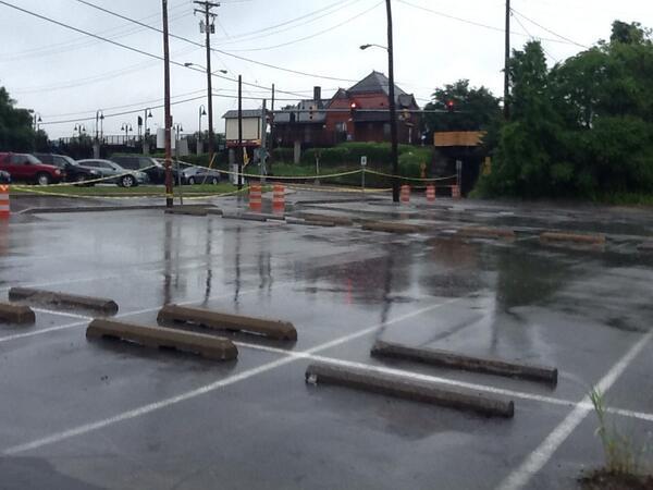 130614-maryland-storm-Laurel MARC parking lot closed