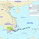 Áp thấp nhiệt đới trên vùng Đông Nam Bộ (từ Bão số 9 Usagi): cập nhật lúc 17g ngày 25-11-2018
