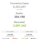 Thế giới vượt mốc 6,5 triệu người bệnh COVID-19