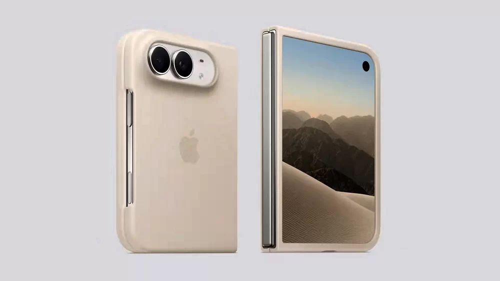 Apple iPhone Duo khi gập.